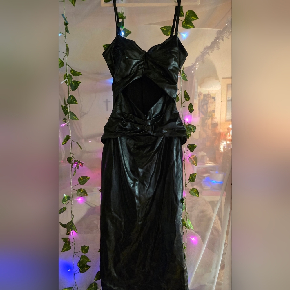 NWT Luna Chix Size Small Faux Leather Dress